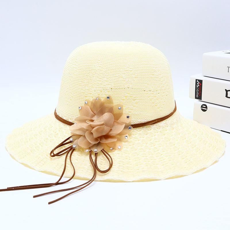 New Straw Hat Women's Outdoor Sunshade Sunscreen Hat Big Brim Trendy Vacation Beach Hat Breathable Cool Hat