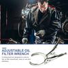 Cheie reglabilă pentru filtru de ulei, cromată, instrument de îndepărtare a filtrului de ulei auto, cheie manuală, instrument de dezasamblare auto