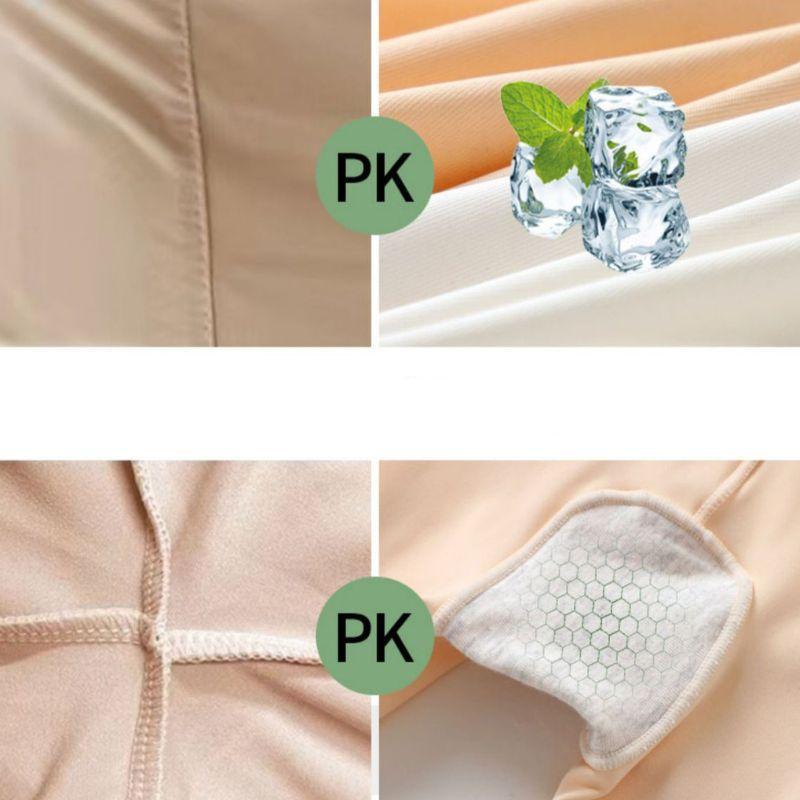 FINETOO Eisseide Sicherheits-Hose Damen Fach Anti-Walking Leggings Doppellagiger Nahtloser Schritt Sicherheits-Shorts