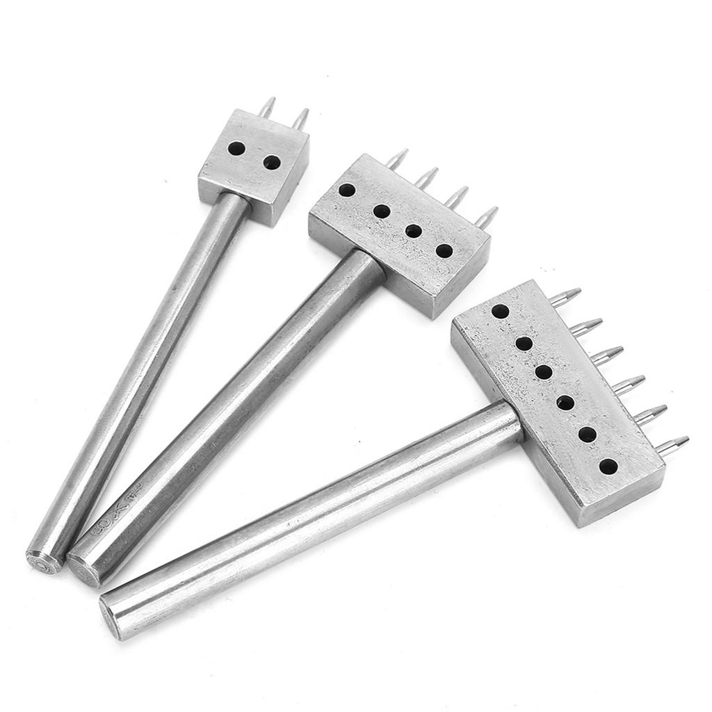 3 buc spațiere perforator instrument DIY piele meșteșuguri găuri perforator set curea perforator