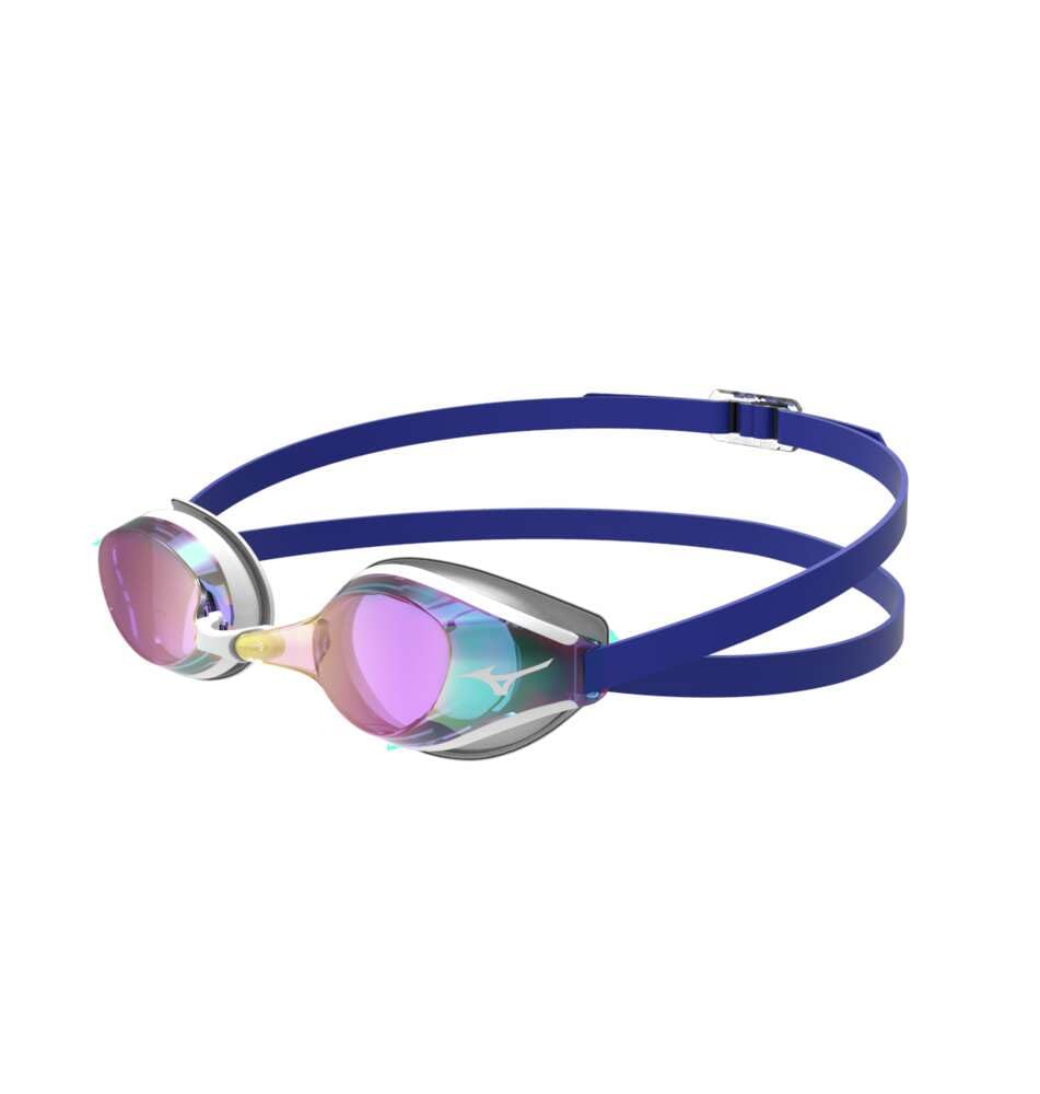 

Swimming Competitive Swimming Goggles Limited Edition Goggles by WORLD AQUATICS International Swimming Unisex N3JEB591 Navy x Ruby Mirror [Mizuno]