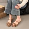 Slippers, Women's, Women's Shoes, Summer, Square Toe, Fish Mouth, Sandals, Women's, Flat Bottomed Slippers