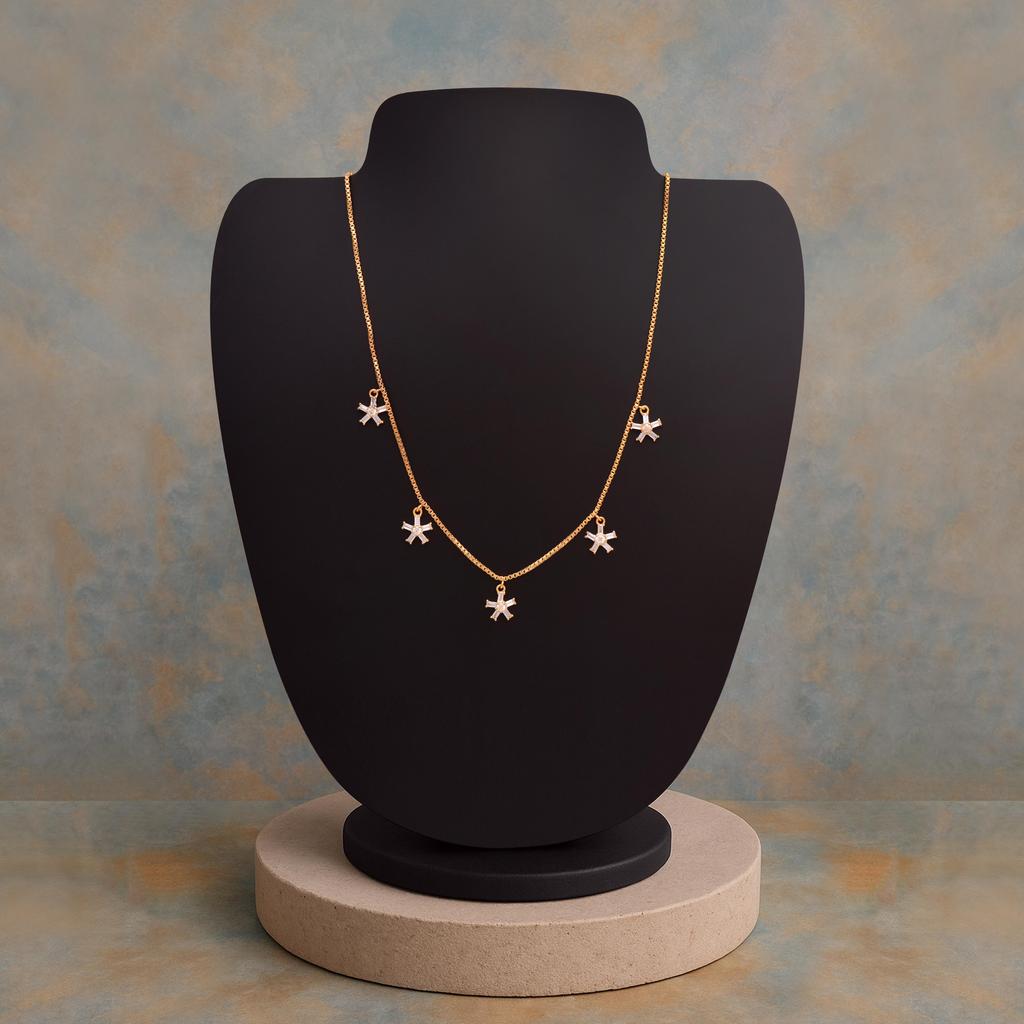 Star Charm Gold Vermeil Necklace -925 Sterling Silver