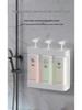 Punch-Free Wall-Mount Soap Dispenser for Shampoo & Shower Gel, Manual Press, Light Luxury Style