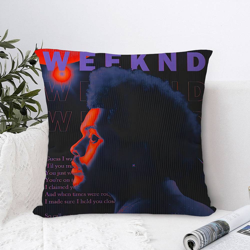 Pop Singer T-The W-Weeknd Pillow Cover For Bedroom Room And Living Room Sofa Decorative Cushion Cover