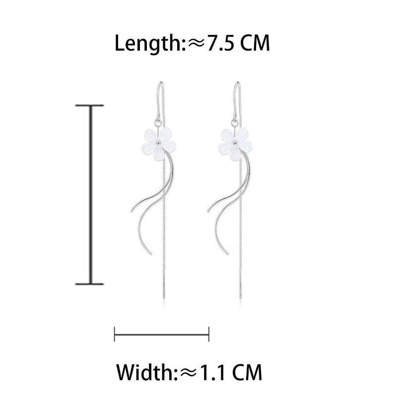 Kolczyki Przewlekane z Dekoracją Kwiatową Walentynki,Mama,Matka,Dzień Matki,Prezent