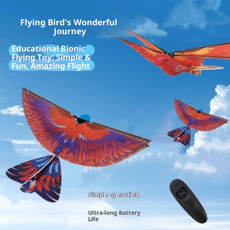 New Remote Control Electric Bird Toy Simulation Flapping-wing Bird Rechargeable Children's Relaxation Toys.