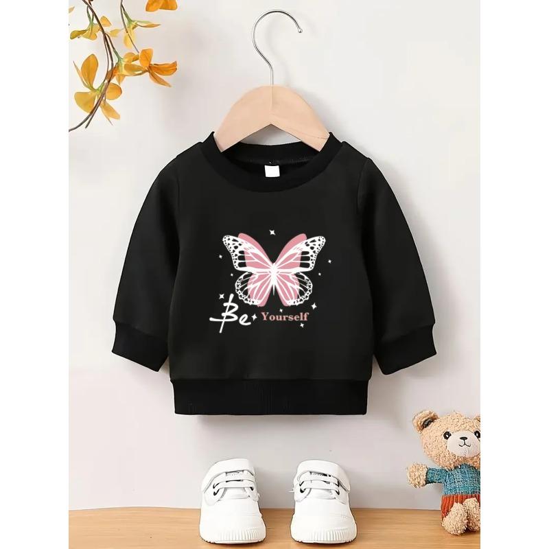 European Size Bright Colored Printed Pattern, Comfortable and Skin Friendly for Baby , Versatile Round Neck Sweatshirt for Daily Use in Spring