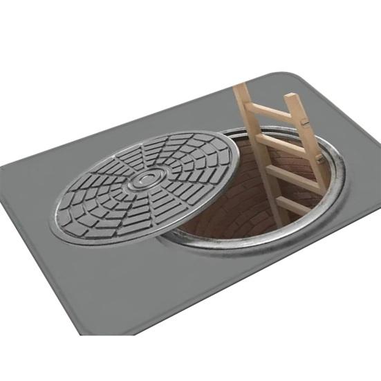 

Floor Mat Non-Slip Vision Rug with Stunning 3D Optical Illusion Design Door Mat Living Room Bedroom Bathroom Hallway Decor 50*80cm F