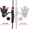 Nowy poszycia zestaw kołowrotków wędki 5 sekcji wędka z włókna węglowego Spinning Fishing Reel metalowa kulka uchwyt wędka Combo
