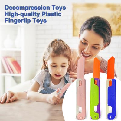 Candy Color Smooth Edged Large Carrot Cutter 3D Printing Fidget Toy Cutter Kids Adults