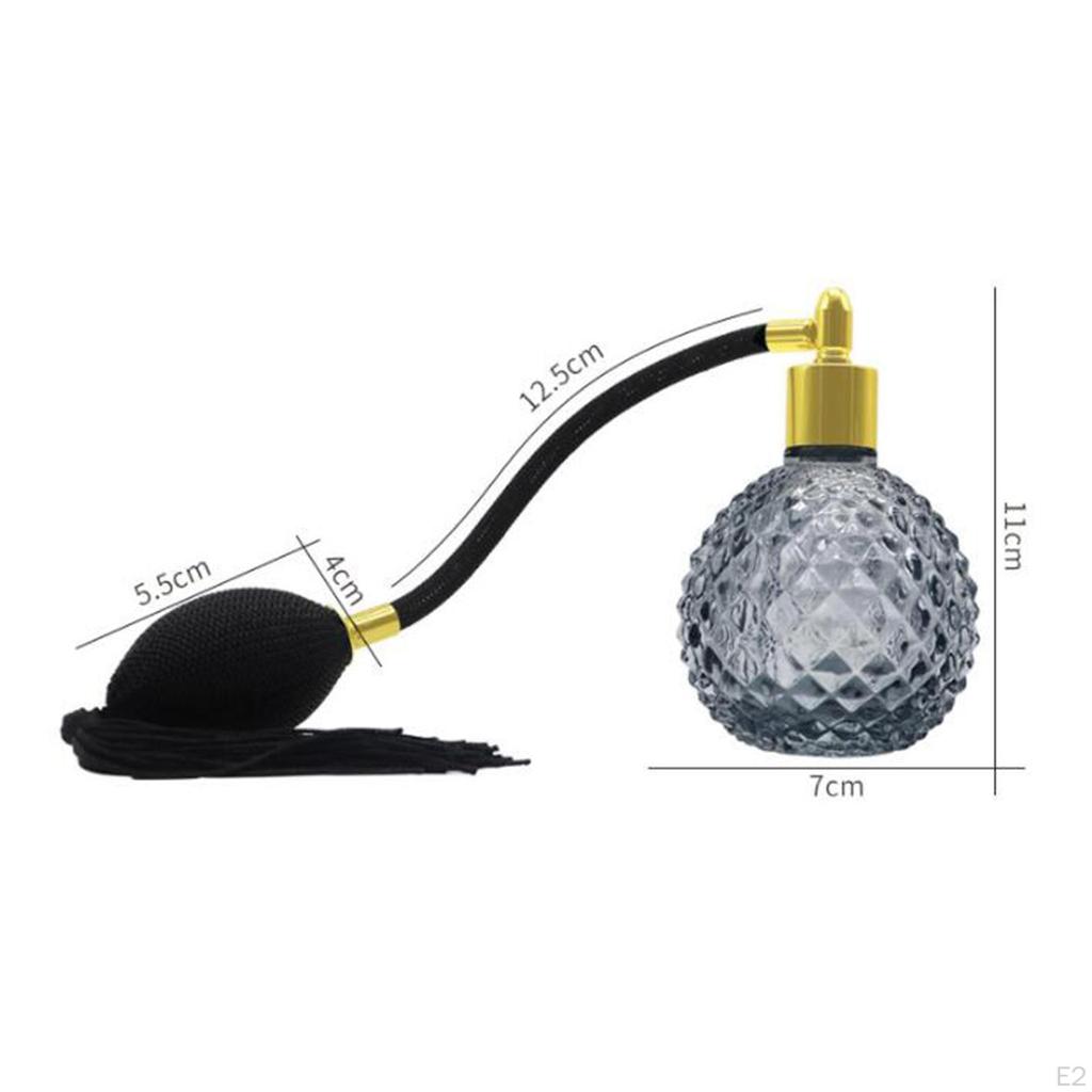 /Set 100ml Crystal Art Vintage Style Refillable Perfume Long Spray Bottle Pump Glass