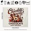 2D Sweet Dessert Chocolate Party Backdrop Donut Ice Cream Photography Background