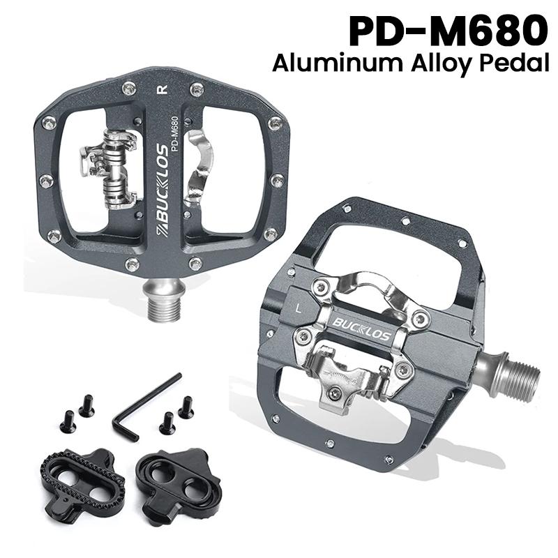 BUCKLOS Bike Pedal Non Slip MTB Road Bicycle Pedal Platform Dual-Funcion Flat Clipless Ultralight Cycling Cleat Pedals Bike Part