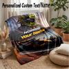 Lando Norris Custom Flannel Throw Blanket Print Your Name Text Soft Warm Blanket Holiday Present