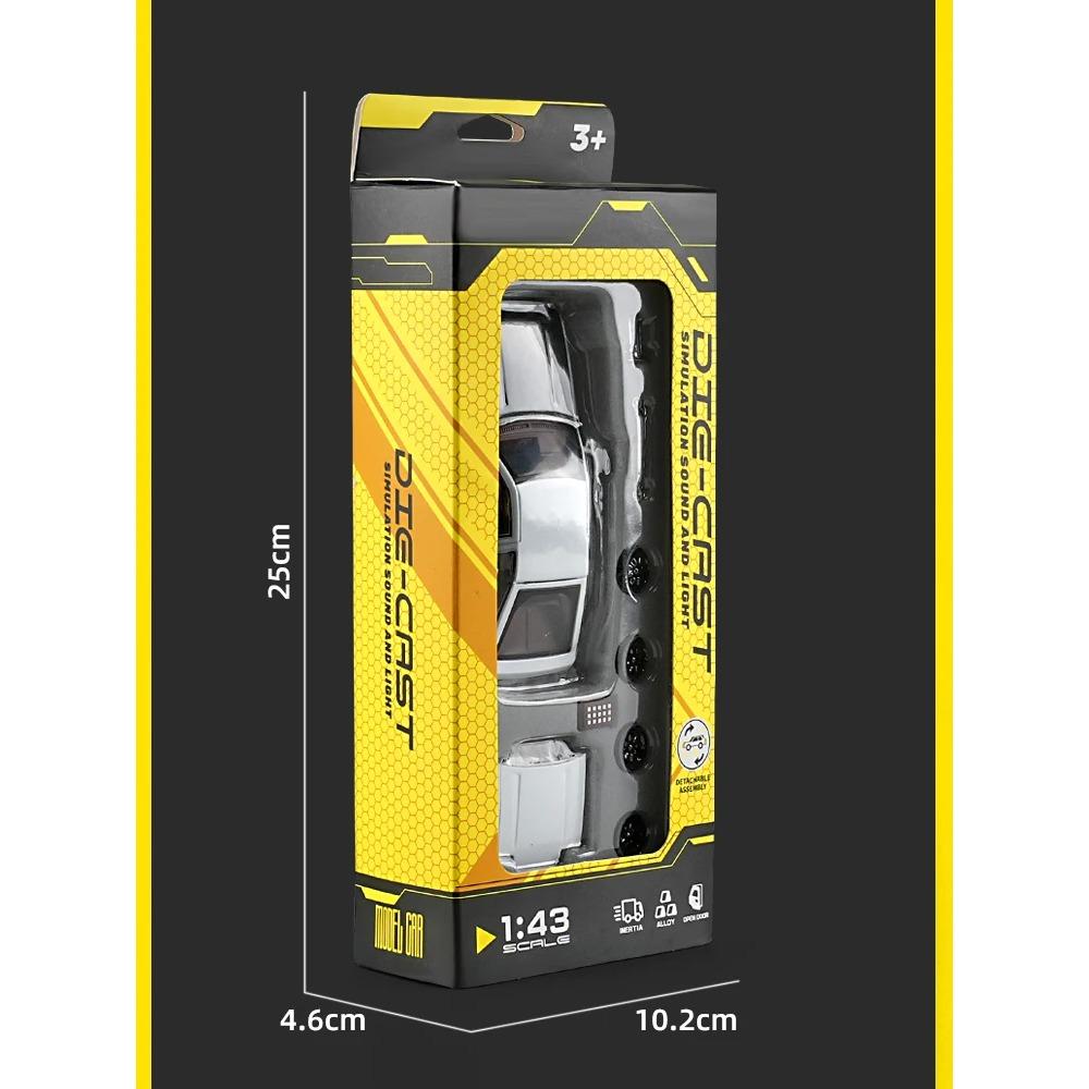 1/43 Initial D AE86 Zonda DIY Detachable Assembly Alloy Diecasts & Toy Vehicles Car Model Miniature Scale Model Car for Children