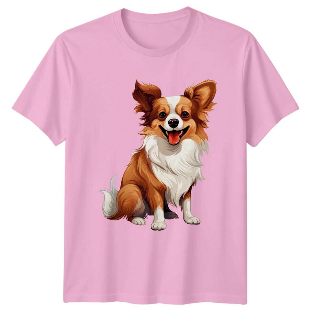Happy Fluffy Dog Graphic Tee Animal Lover Unisex Unisex Unisex TShirt