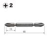 VESSEL AMG14 Double-Ended +2 Driver Bit Set with Case, 20 Pieces