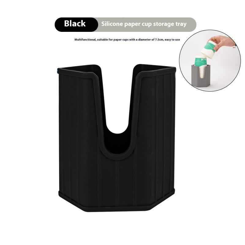 Mouthwash Cups Holder Stackable Silicone Cup Dispenser For Bathroom Sink Counter Space-Saving Mouthwash Cup Holder Small