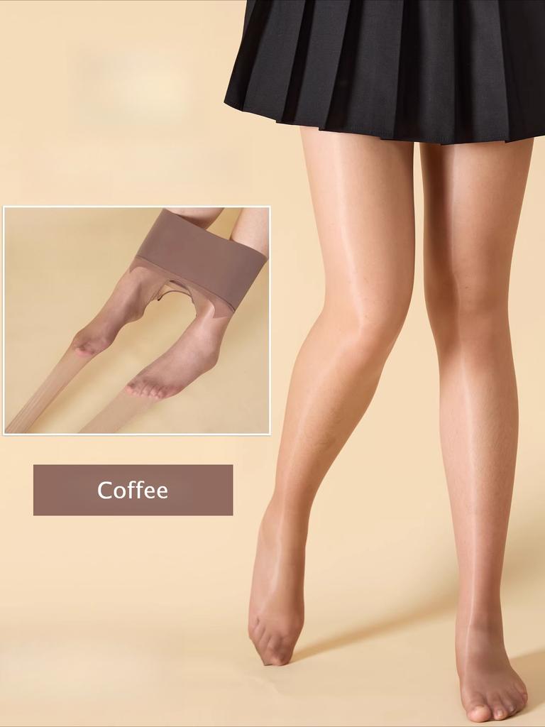 Seamless 5D Ultra-Thin Pantyhose for Women Sexy Tight Fit Oil-Shiny Transparent Stockings Breathable  Clubwear Medias