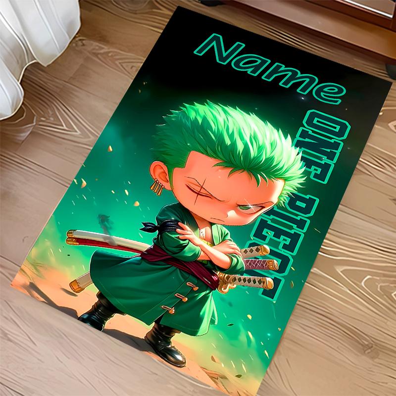 Custom personalization Zoro the Pirate King Print Area Rug - Soft, Washable Non-Slip Indoor Mat,Living Room,Home&Office Decorative Rug