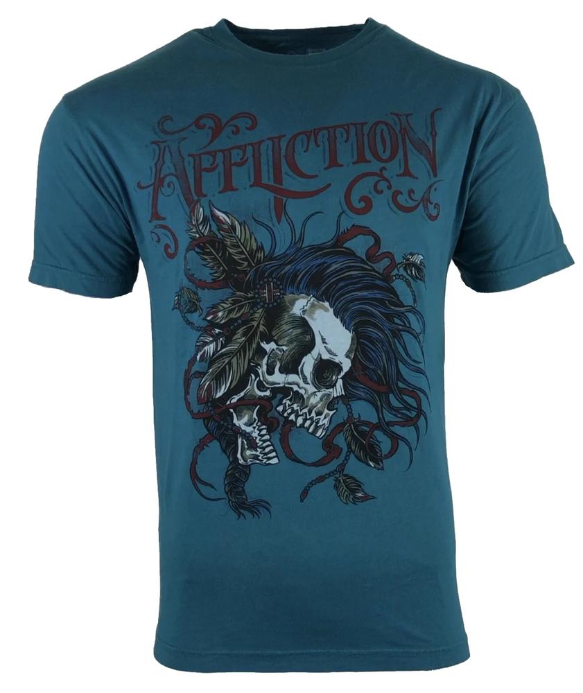 

Футболка унисекс Affliction Battle Cry Dark Teal Biker Mma