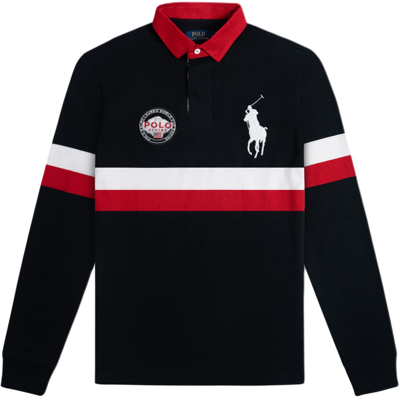 

Polo Ralph Lauren Большая Пони Color Block Лонгслив Поло Мужские топы 710859268-001 M