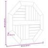 Tischplatte 60x60x2,5 cm Achteckiges Massives Teakholz
