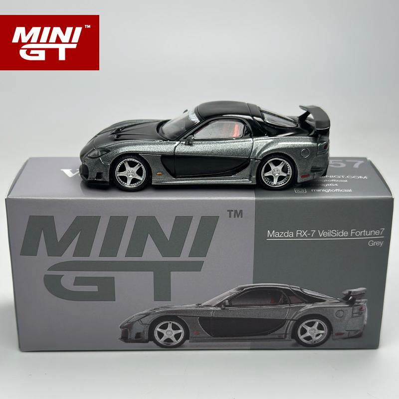 MINIGT 1:64 Mazda RX-7 VeilSide Fortune Grey alloy car Model 1057