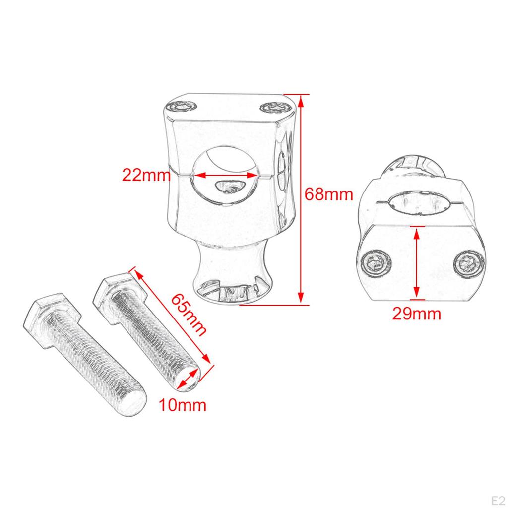 Motorcycle 7/8'' / 1'' Handlebar Riser Clamp Repalcment accessories