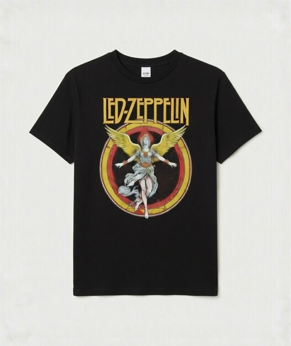 Led Zepplin Rare Logo Band Graphic Print Unisex Mens T-Shirt S M L XL 2 3 4 XL S разноцветный