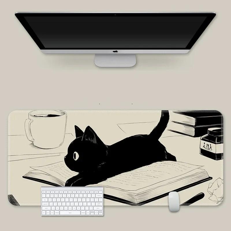 Ink Cat Mouse Pads Kawaii Custom Table Mats Computer Mousepad Company Big Desk Pad Large Cute Gamer Mousepads Mouse Mat