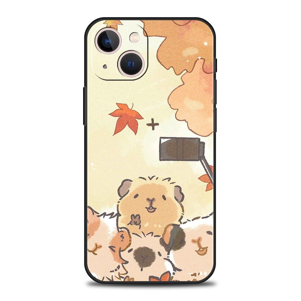 Luxury Phone Case For iPhone 17 Air 16E 16 11 15 14 Pro MAX 12 13 7 8 Plus X XR XS SE 2022 Cover Animal Guinea Pig Cavy Cute