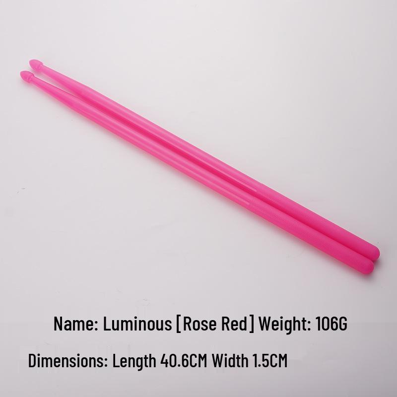 Luminous Colored Maple Wood Drumsticks with Nylon Tips - Beginner Model