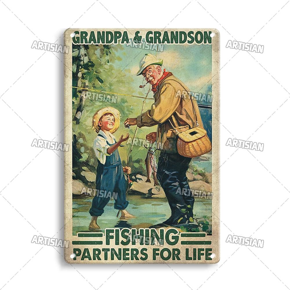 Rzemieślniczy Połów Ryb Metalowy Znak Sportowy Plakat Cyna Przynęta Dekoracyjny Talerz Dekoracja Ścienna Garaż Bar Pub Klub Hotel Kawiarnia Kuchnia Dom