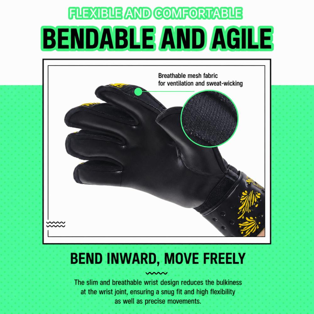 Thicken Latex Football Gloves Anti-Collision Goalie Gloves Durable Kids Goalkeeper Gloves