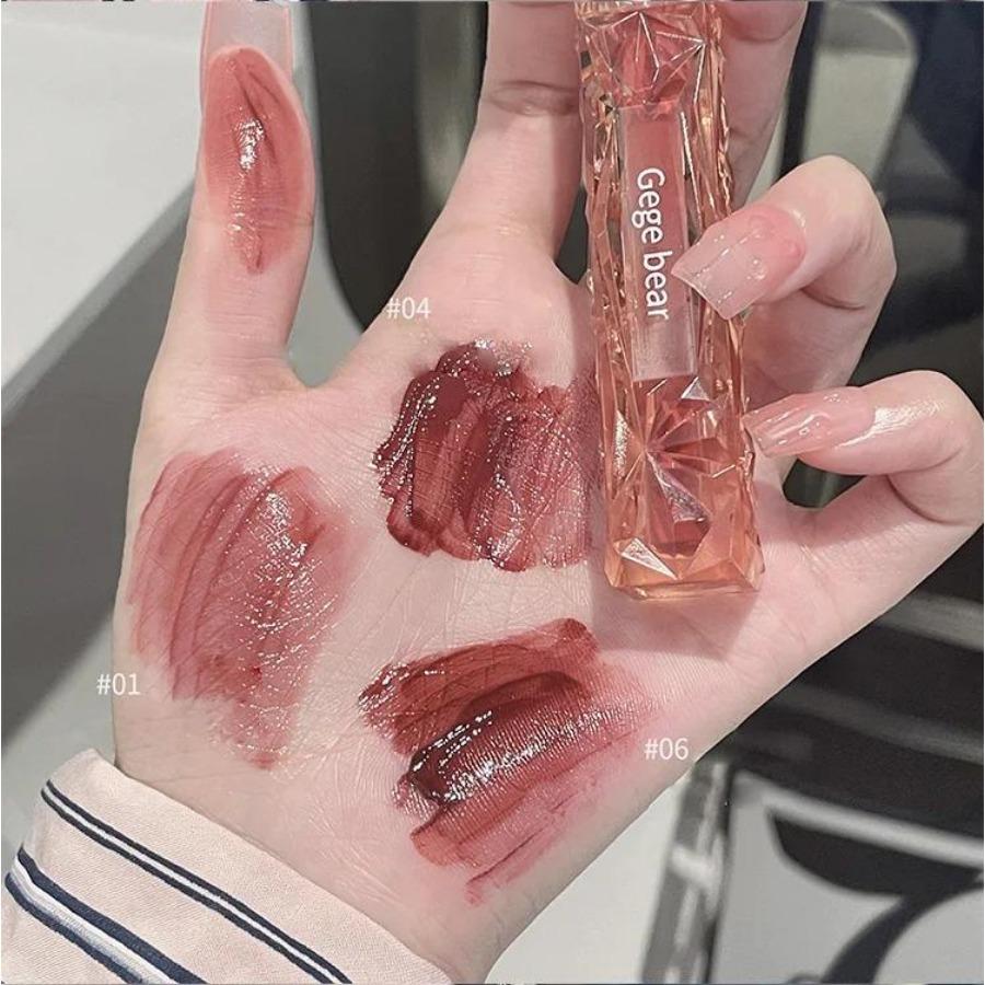 Gege Bear Kristallspiegel Wasser Lipgloss Hydratisierend und Ultra-Feuchtigkeitsspendend Hochglänzend Glänzende Lippenfarbe Voller Ihre Lippen