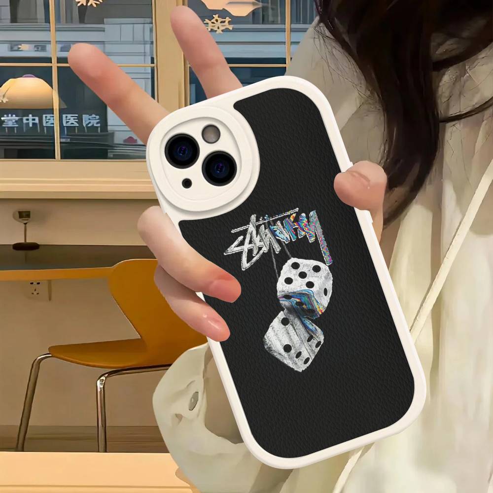 Zwart-Wit NO.8 Bal Leer Telefoonhoesje Voor IPhone 16 15 14 13 12 11 Pro Max Plus Cover