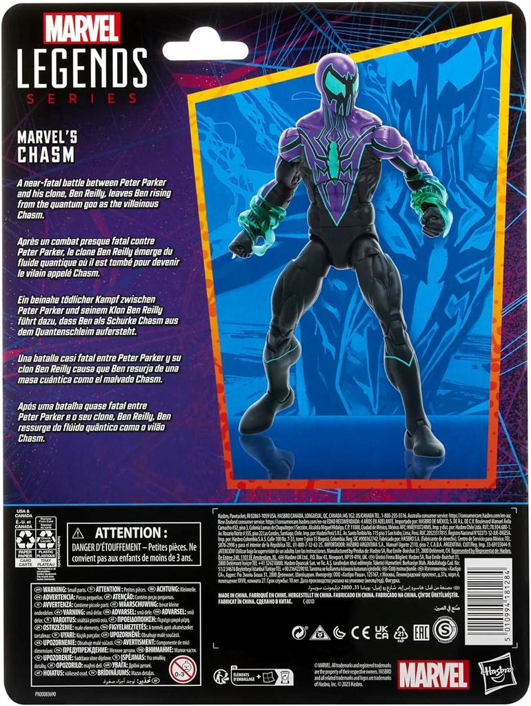Hasbro Marvel Legends Retro Package 6 Inch Action Figure Chasm 2023 Legends ML CHASM Spider-Man [Item]