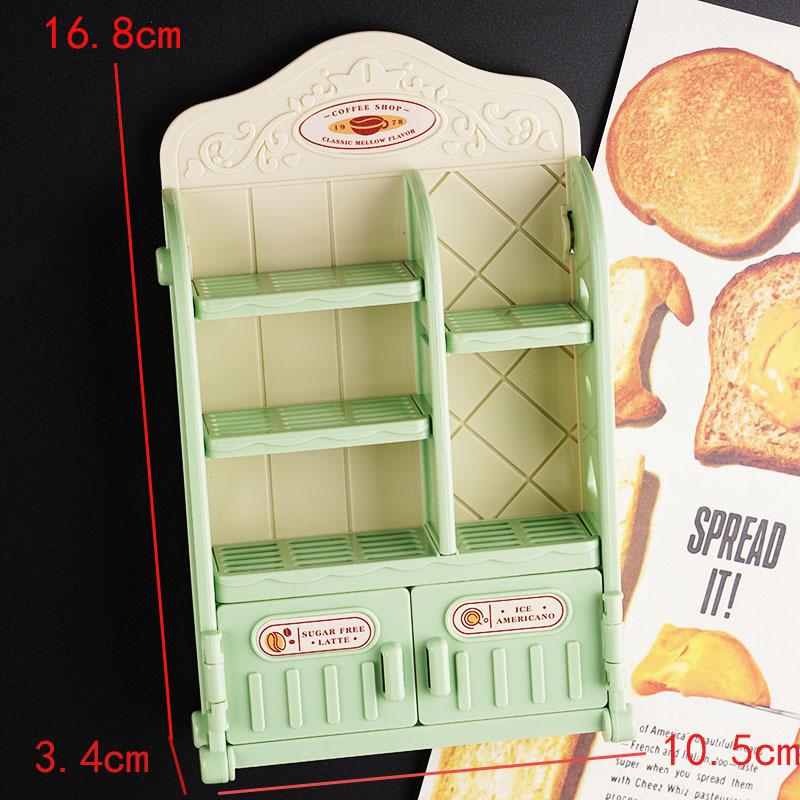 Play House Toy Simulation Dining Rack Refrigerator Sticker Mini Supermarket Doll House Miniature Scene Model Small Ornament Shelf