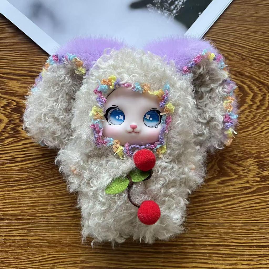 Handmade Curly Long-Eared Plush Doll Car Ornament Toy Gift