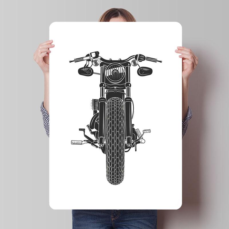Motorcycle Front View Metal Signs Vintage Poster Room Decorations Custom Tinplate Sign for Wall Art Decoration Coffee Bar Retro