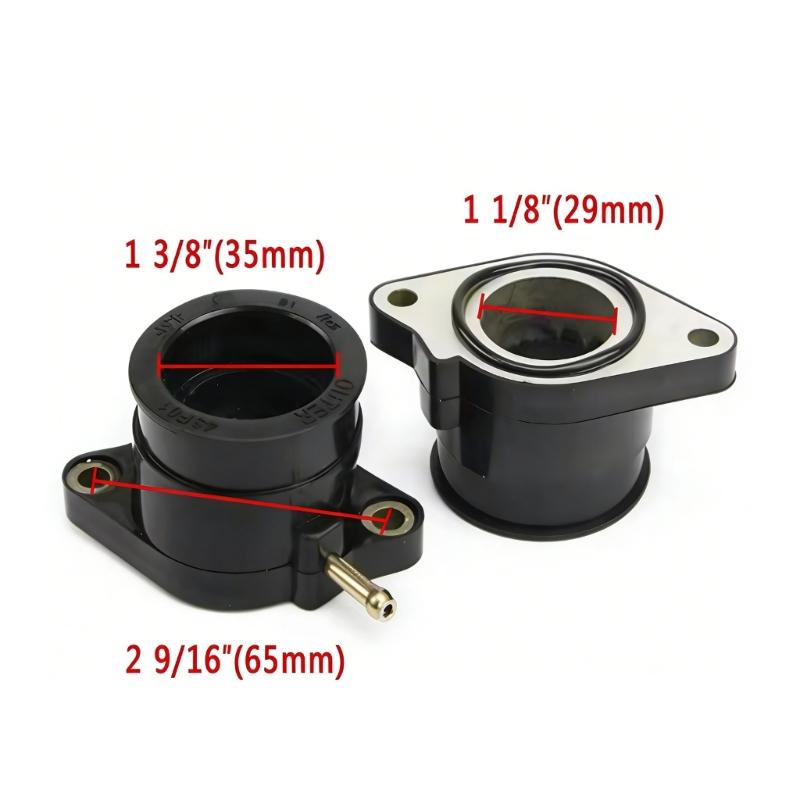 2PCS Flexible Banana Flexible Intake Manifold Gasket Connectors Fit XT500 And XT600 TT600 Motorcycles Quick Install