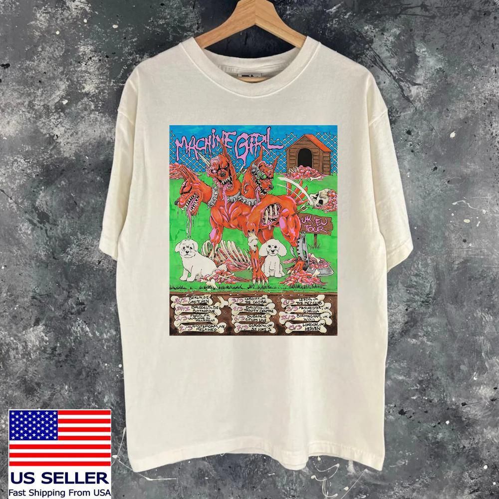 MACHINE GIRL Band UK EU TOUR 2025 T Shirt Full Size S-5XL AA2003
