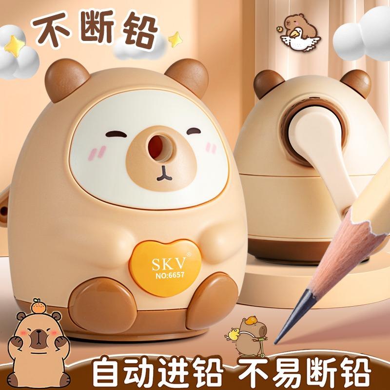 Cute Cartoon Animal Shaped Durable Manual Pencil Sharpener For Kids Students
