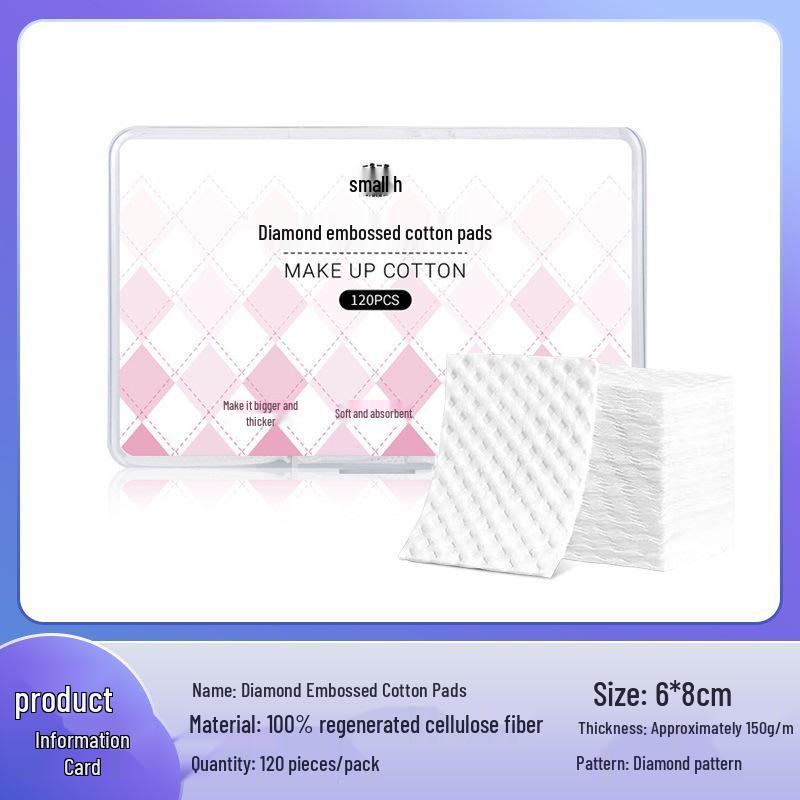 Dual-Effect Thick Cotton Makeup Remover Pads - Disposable 3-Layer Wet Compress Cotton Pads