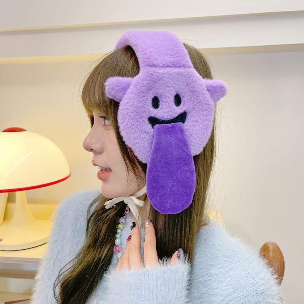Cartoon Ghost Plush Earmuffs Thickened Couple Halloween Gifts Funny Ear Protection  Women