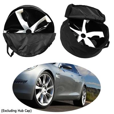 1 Set Wheel Cover Storage Bag Hubcaps for Tesla Model 3 Y 2024 Hub Cap Portable Carrying Organizer Bag Car Hubcap Accessories