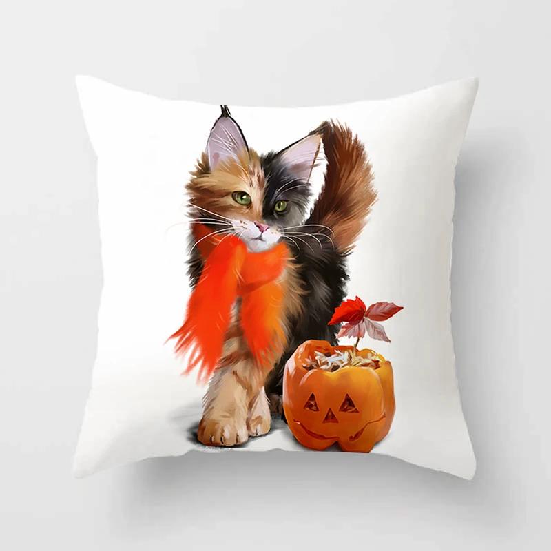 Cartoon Katze Tier Sofa Dekorative Kissenhülle Kissen Kissenbezug Polyester 45*45 Zierkissen Heimdeko Kissenbezug