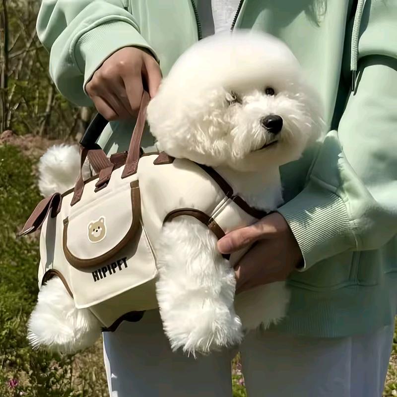 Tragbarer Multifunktionaler Abschlepp-Rucksack Doppel-Schulter Hund-Rucksack Crossbody Haustier-Transporttasche Atmungsaktiv Outdoor Haustier-Tasche